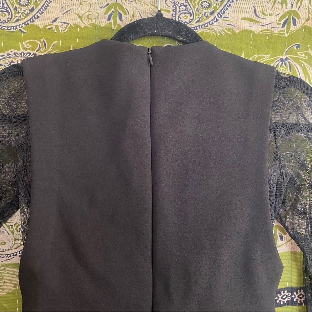 Maje Black Istoria Lace Long Sleeve Romper Playsuit Size EU 34/ US 2 - Picture 12 of 16